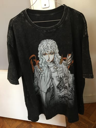 Customer photo review of Vintage Berserk Anime Graphic Tee - Griffith and Zodd Design | Premium Quality Shirt