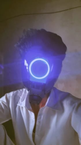 Customer photo review of Techwear Futuristic Cyberpunk Helmet