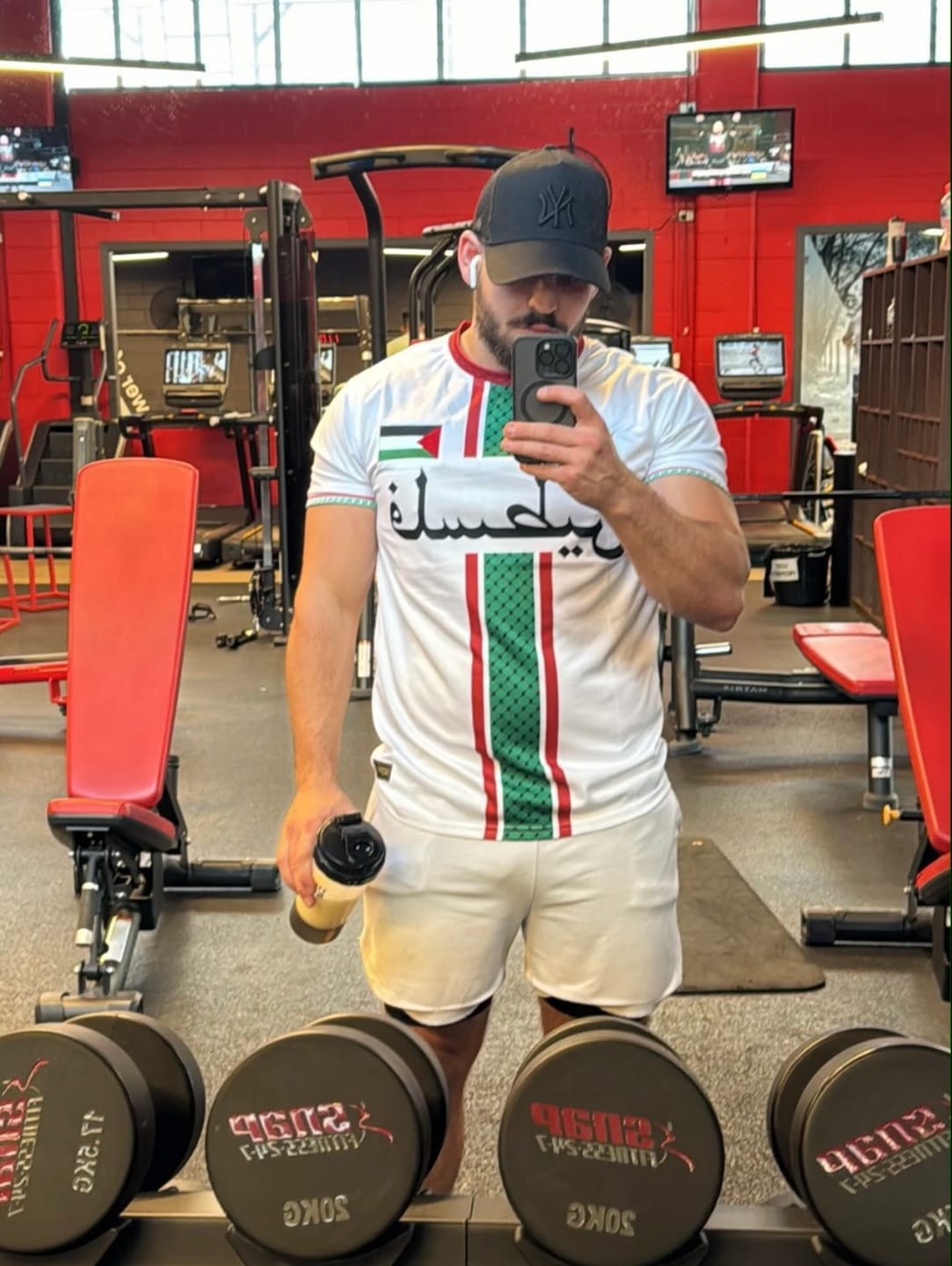 Customer photo review of Palestine Custom Football Jersey