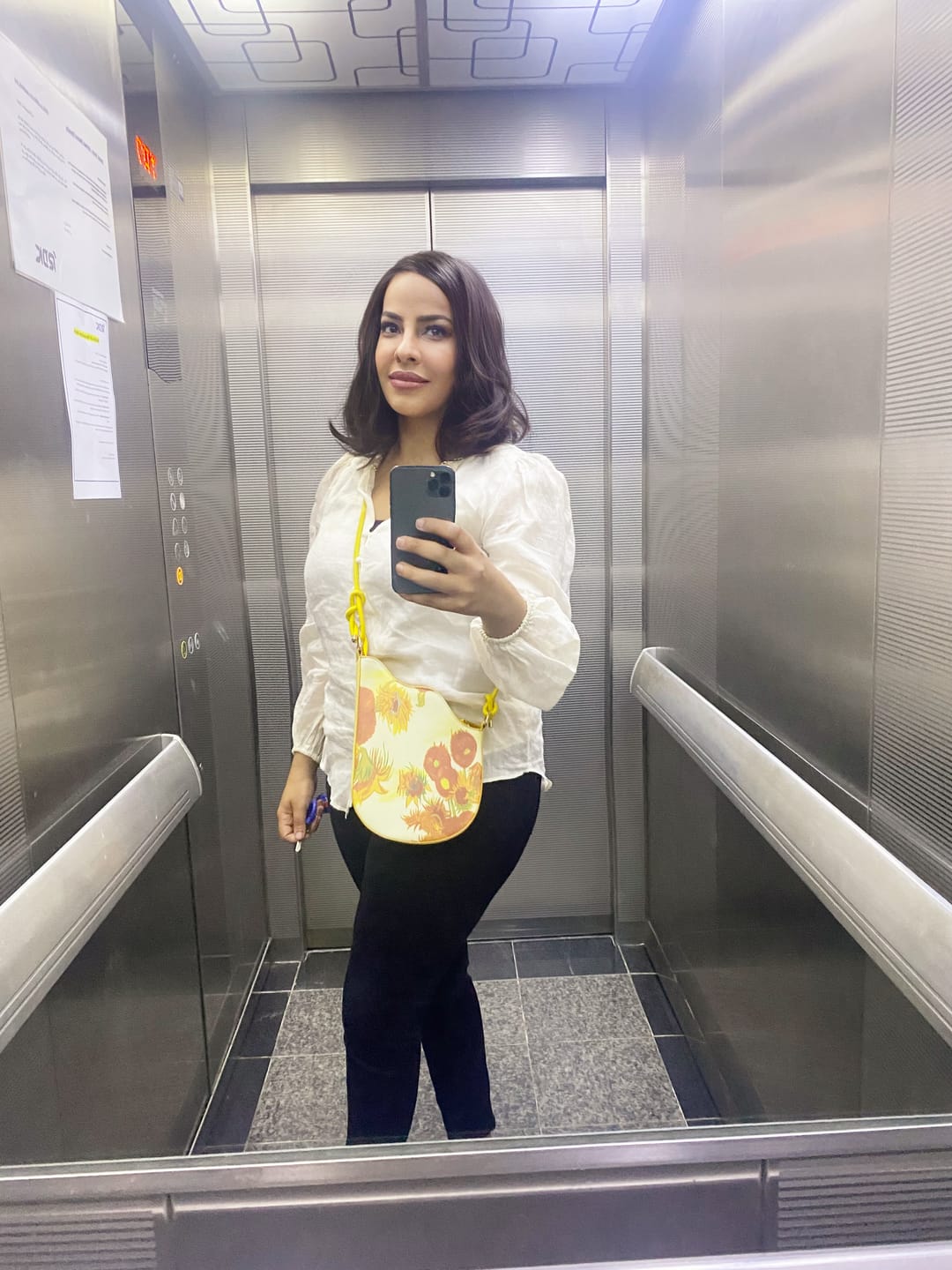 Customer photo review of Van Gogh sunflowers Saddle Bag