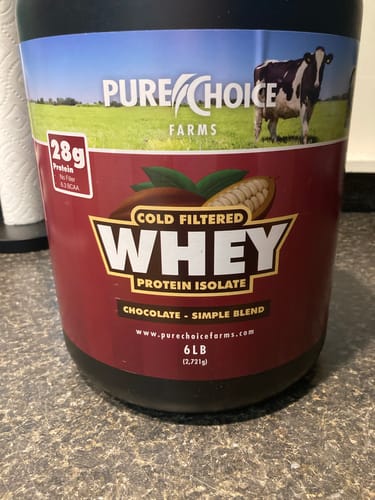 Customer photo review of Whey Protein Isolate Chocolate