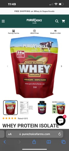 Customer photo review of Whey Protein Isolate Chocolate