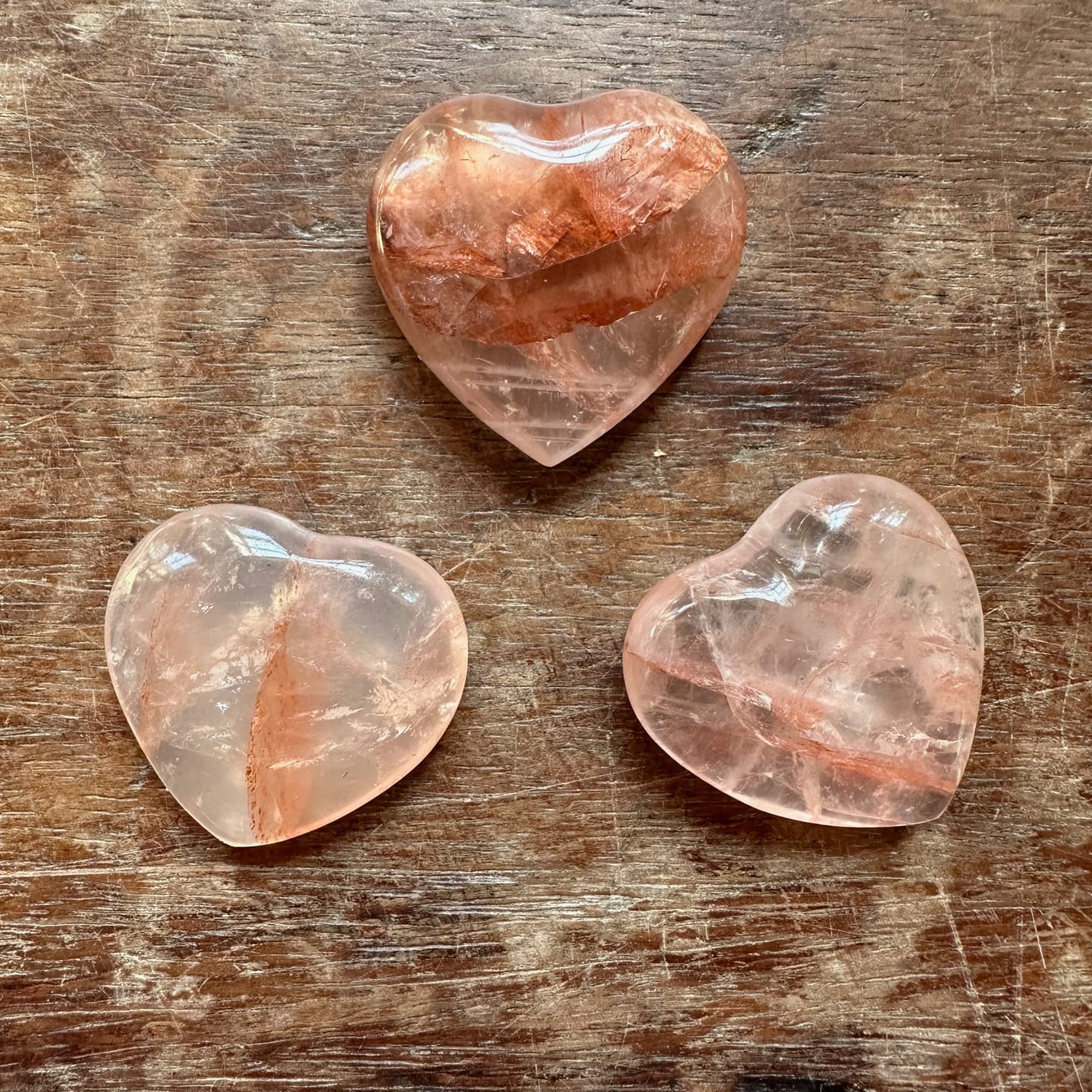 Customer photo review of Hematoid Rose Quartz Heart
