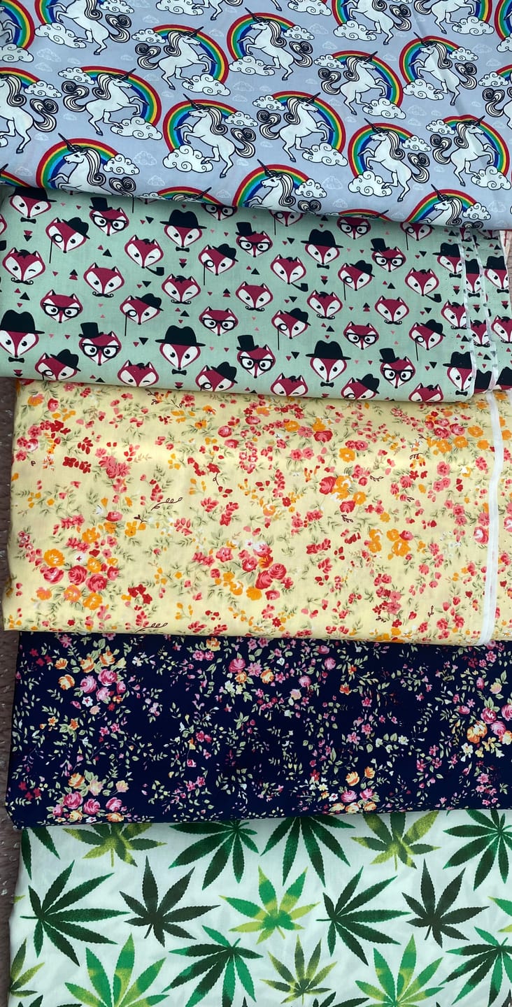 Customer photo review of Fancy Foxes Rose & Hubble Cotton Poplin Fabric
