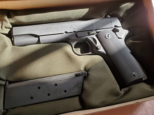 Customer photo review of Gunsmith Bros TF 4.5" Standard Style GBB Pistol - Silver