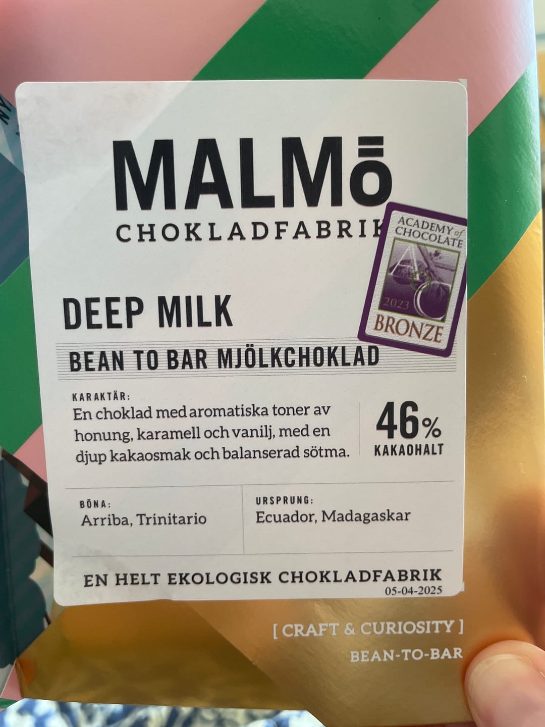 Customer photo review of Deep milk 46% - chokladkaka