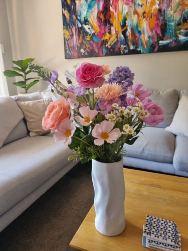 Customer photo review of Pastel Silk Flowers