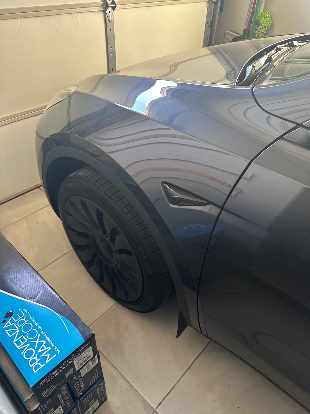 Customer photo review of TESPLUS 19'' Hurricane Style Wheel Cover for Model Y