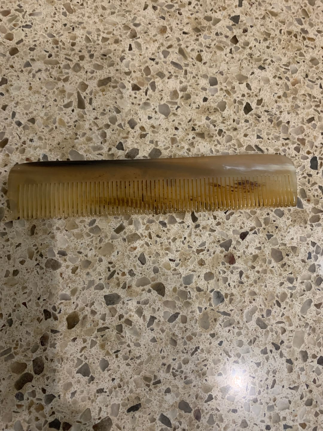 Customer photo review of Horn Combs, all hair types, beard, moustache, cats, babies
