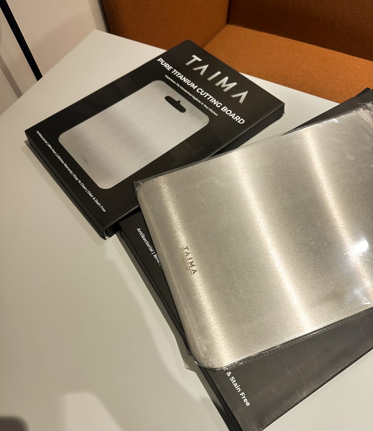 Customer photo review of Original Taima™ 100% Pure Titanium Cutting Board (SALES P)