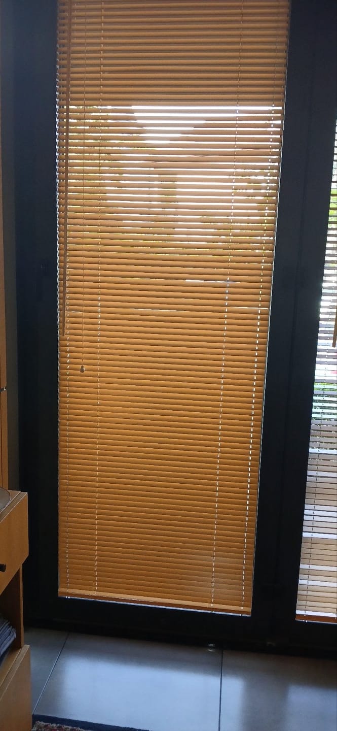 Customer photo review of Brushed Bronze Brown Venetian Blinds