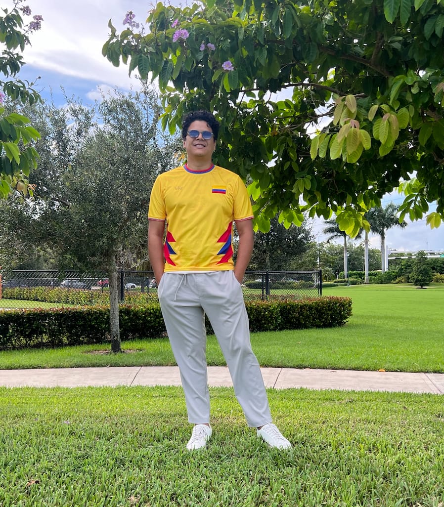 Customer photo review of Colombia Custom Football Jersey