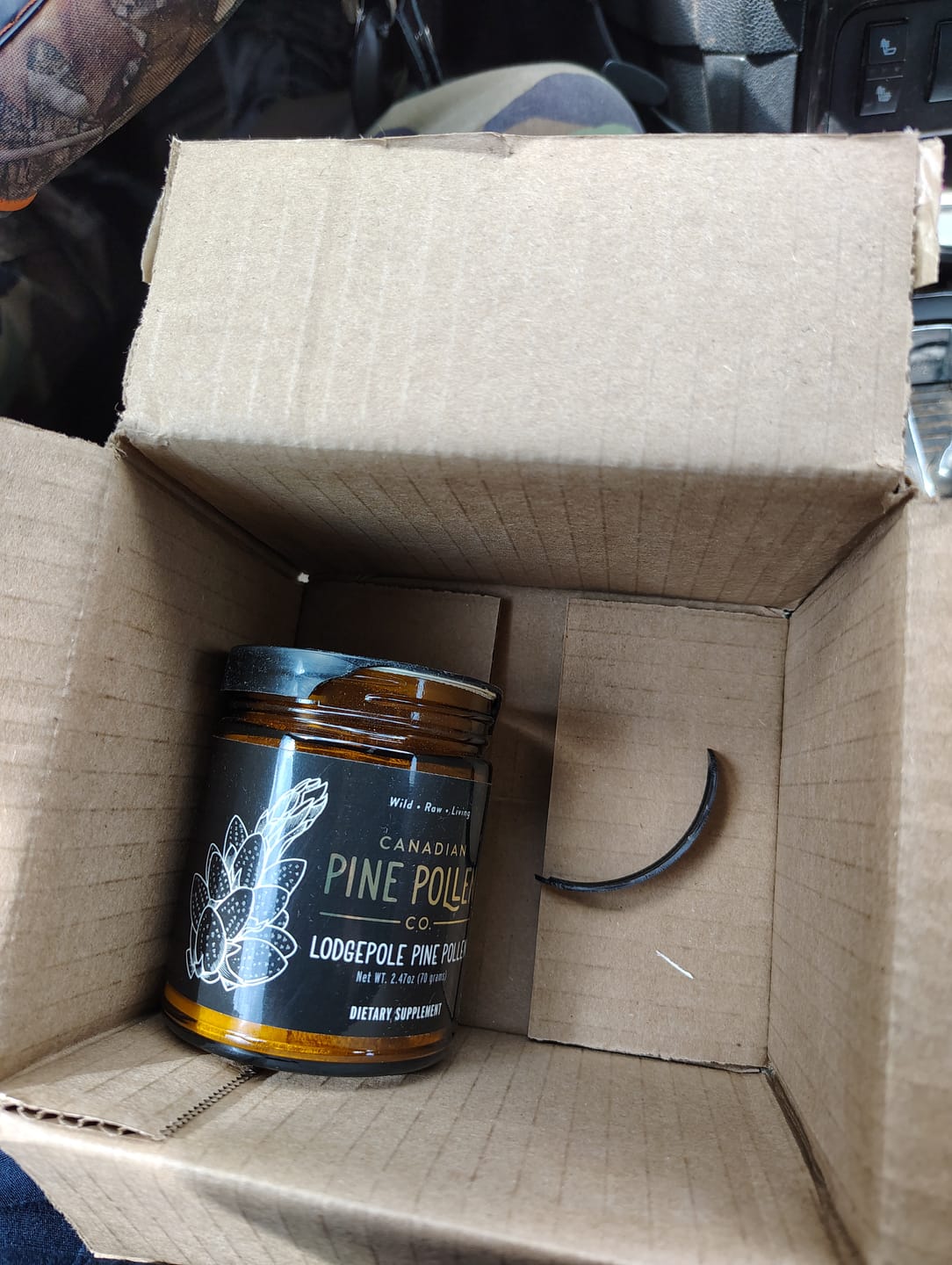 Customer photo review of Wild Lodgepole Pine Pollen Powder -  Certified Organic 70g (2.5 oz)