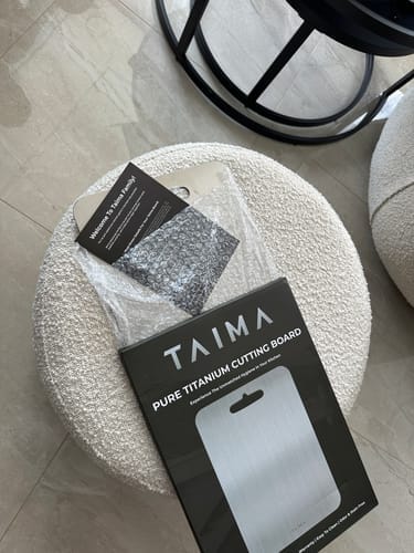 Customer photo review of Original Taima™ 100% Pure Titanium Cutting Board (SALES P)