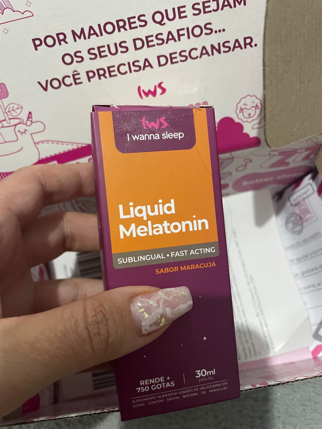 Customer photo review of Melatonina Líquida IWS 30ml Maracujá