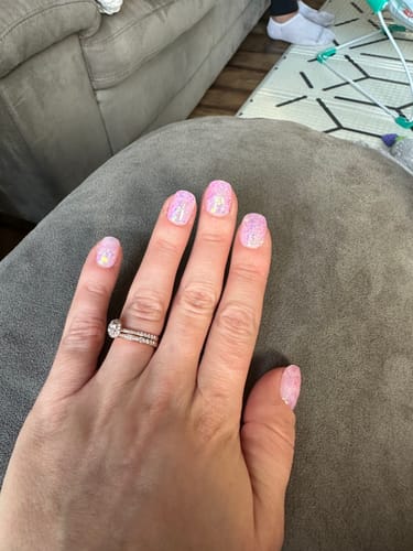 Customer photo review of Glow Off Press On Nails (24PC)