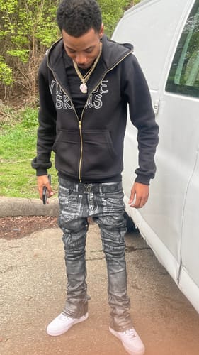 Customer photo review of Go All Out Stacked Denim (Jet Black) (M5771T)