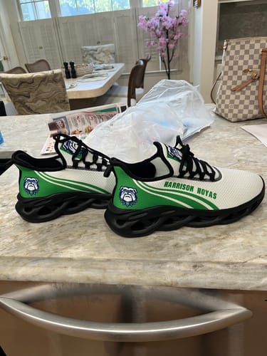 Customer photo review of Personalized Stylish Sneakers, Custom Event  Comfortable Shoes, Team, Company Gift