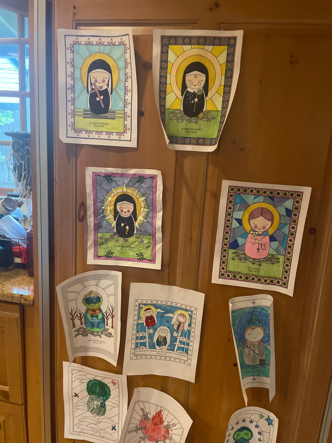 Customer photo review of September Saints Coloring Sheets - Digital Download