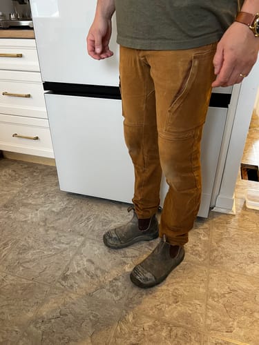 Customer photo review of FX-1 Work Pants Whiskey
