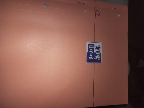 Avis photo d'un client sur Lot de 3 blocs-notes perforés OXFORD # A4+ - Grands carreaux - 80 feuilles agrafées côté - Compatibles Scribzee