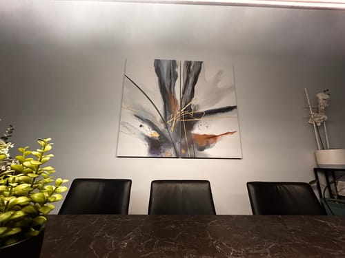 Customer photo review of 'Abstract Unity' Framed Canvas (Set of 2)