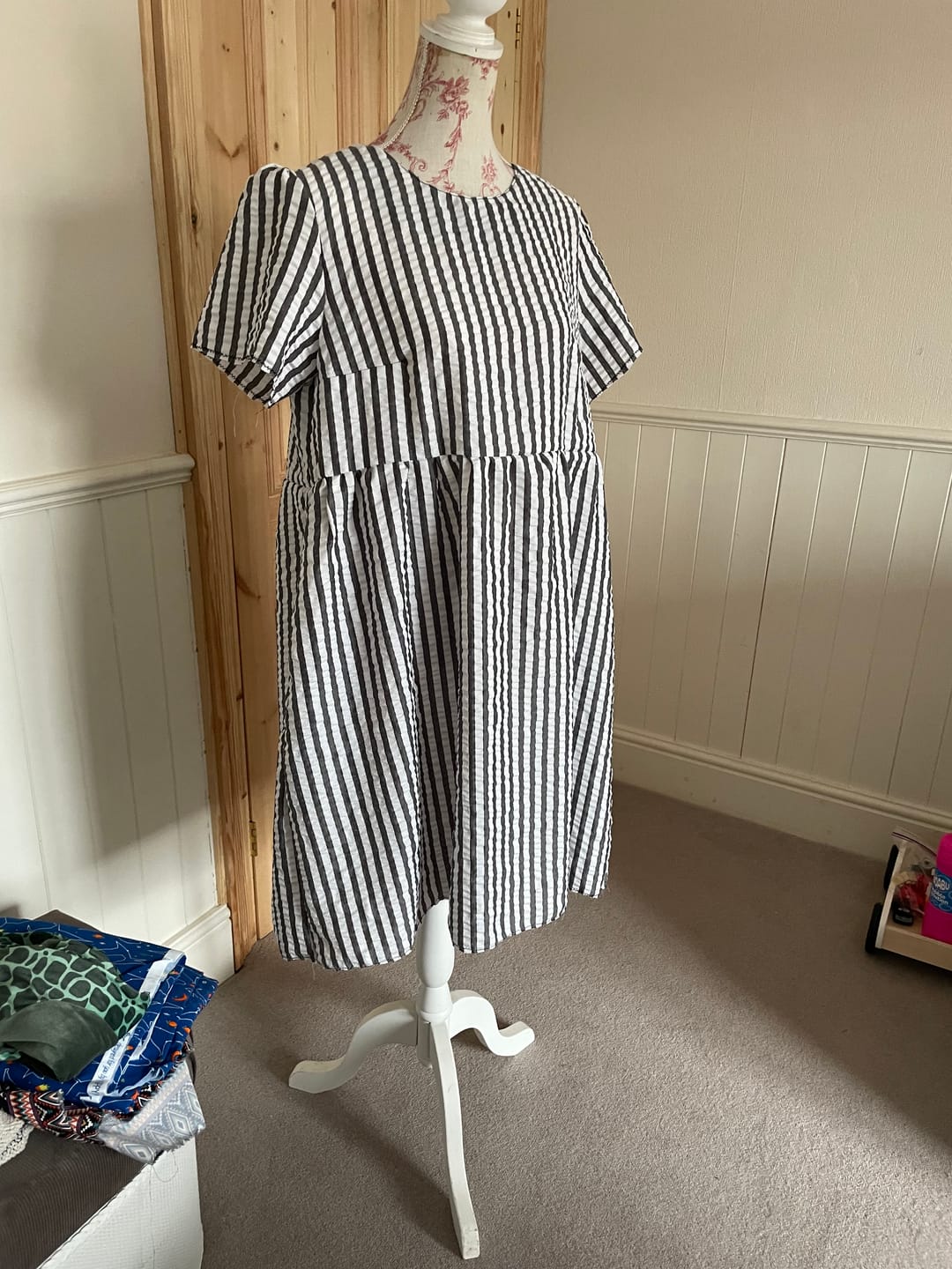 Customer photo review of Wide Stripes Seersucker Fabric