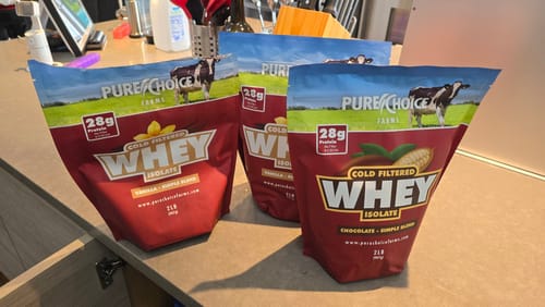 Customer photo review of Whey Protein Isolate Chocolate