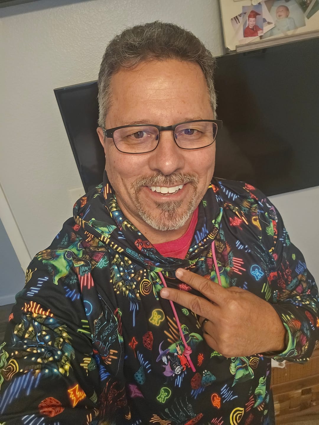 Customer photo review of Disney Tim Burton's Nightmare Before Christmas "Oogie's Turn to Boogie" – Performance Hoodie