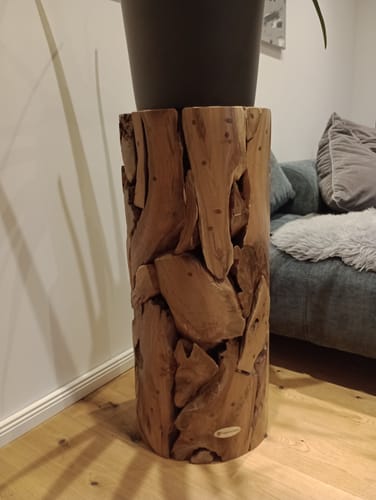 Customer photo review of Teak Holz Säule XILON rund