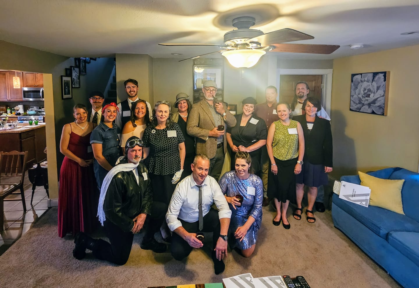 Customer photo review of 1940s Murder Mystery Host Your Own Game Kit