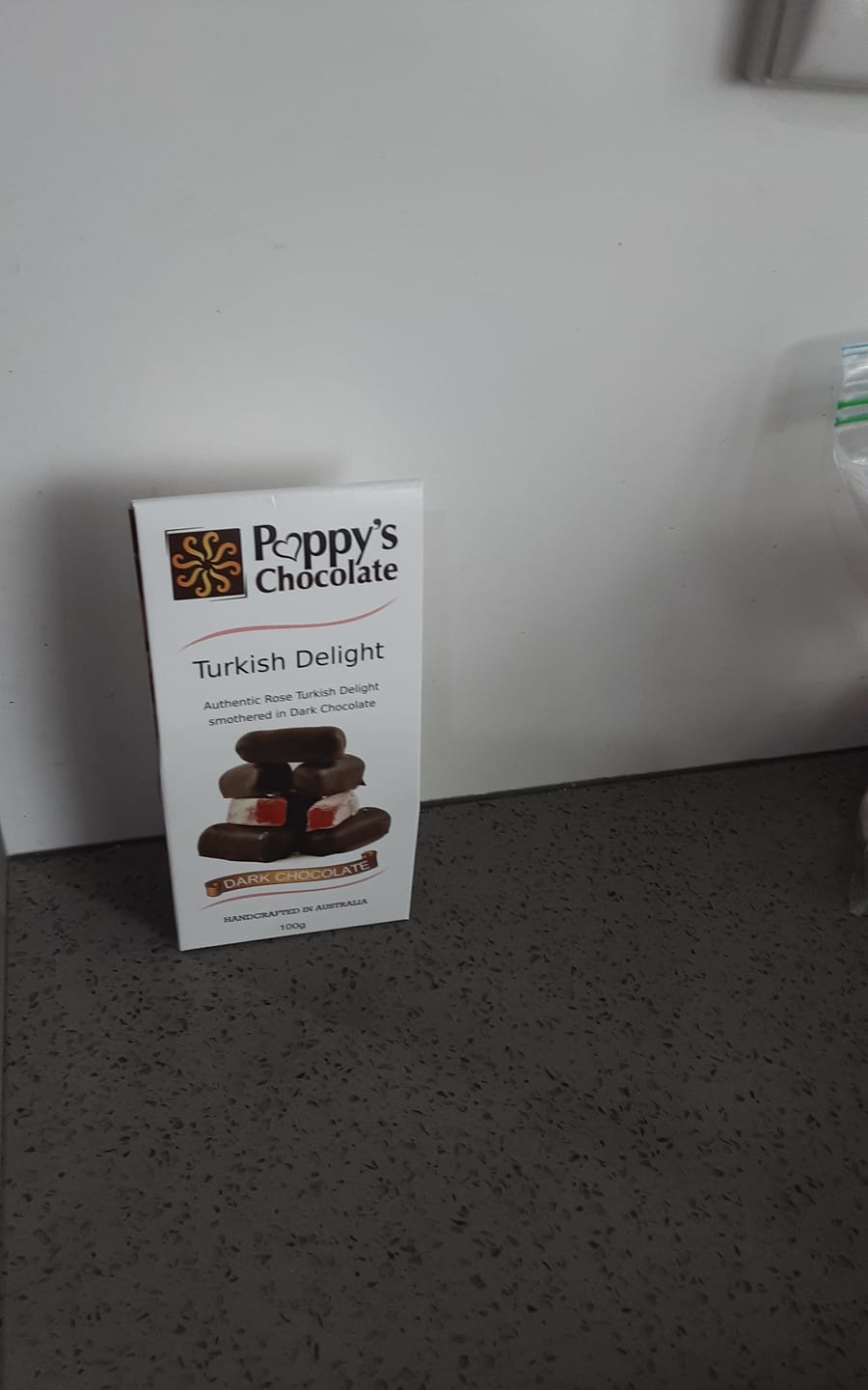 Customer photo review of Chocolate Coated Turkish Delight Dark Chocolate 100g