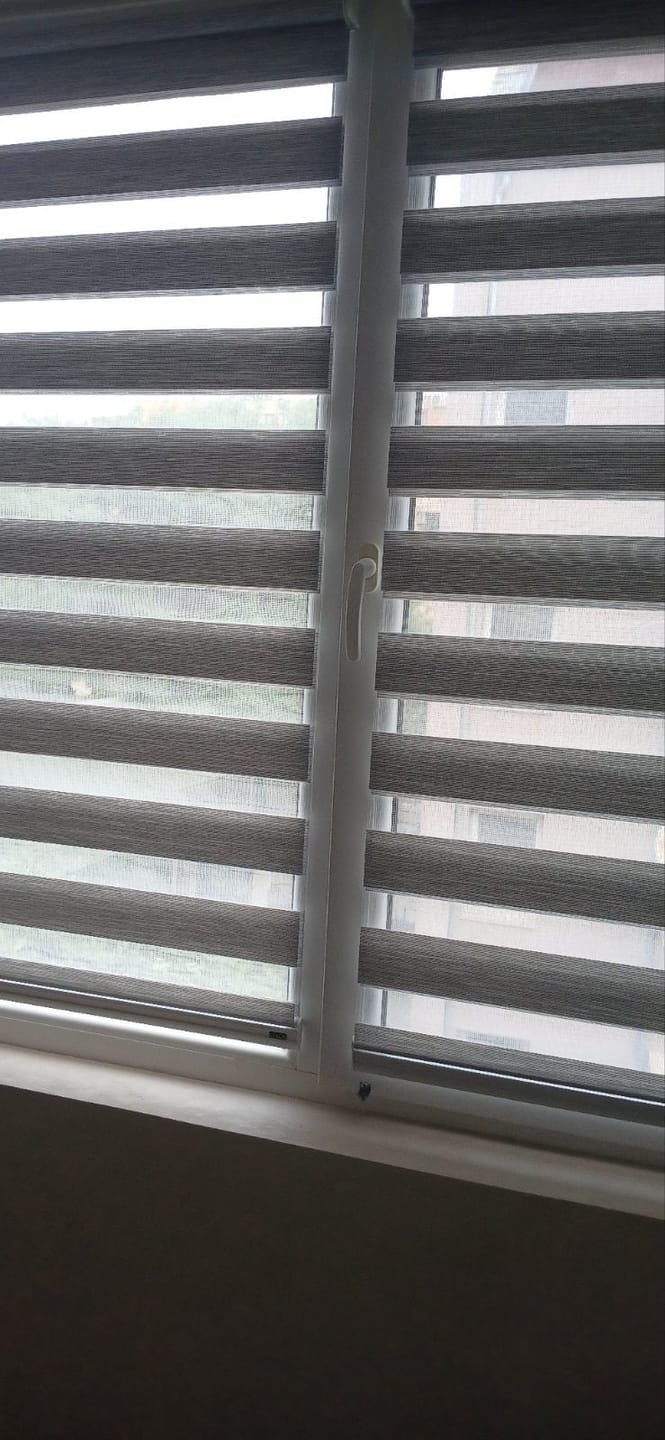Customer photo review of Allure Mirage Grey Day & Night Blinds
