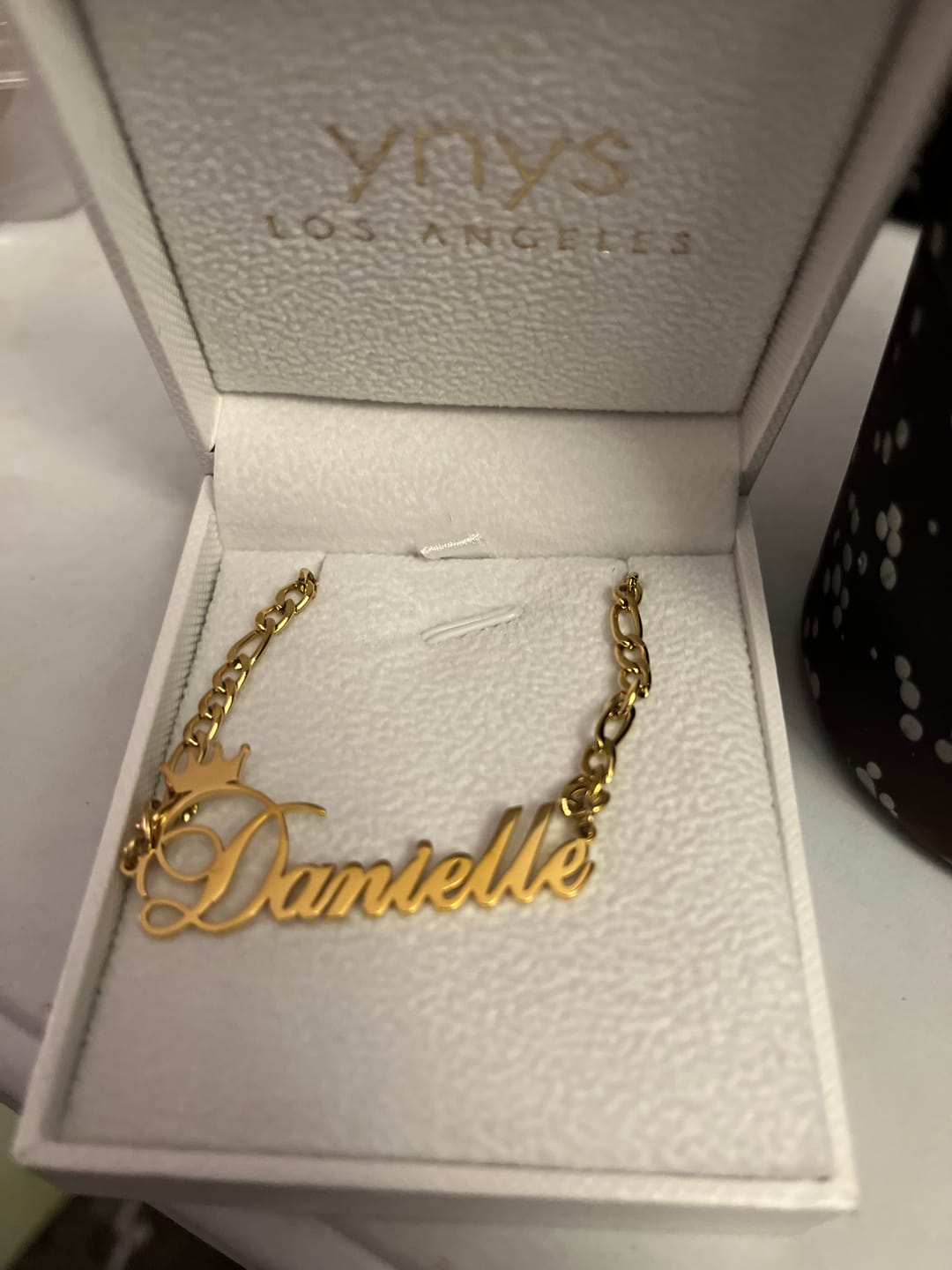 Customer photo review of Crown Name Necklace