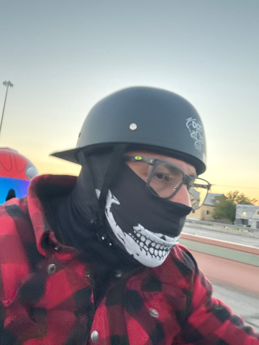 Customer photo review of Baseball Cap STYLE  DOT Motorcycle Helmet