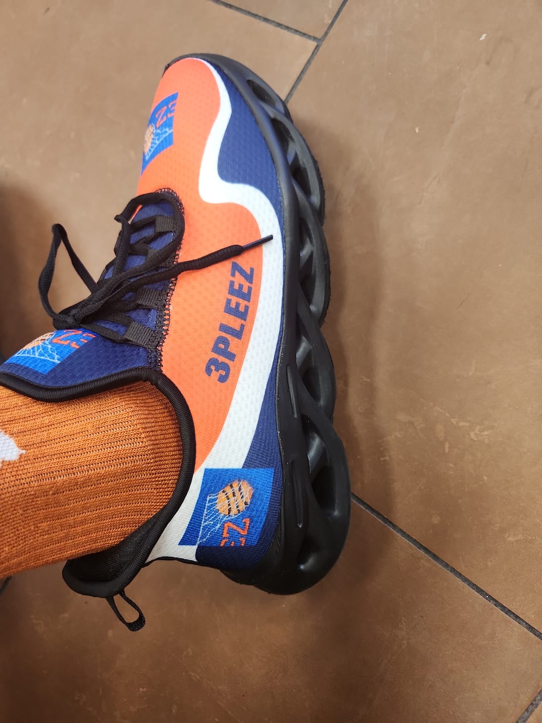 Customer photo review of Personalized Stylish Sneakers, Custom Event  Comfortable Shoes, Team, Company Gift