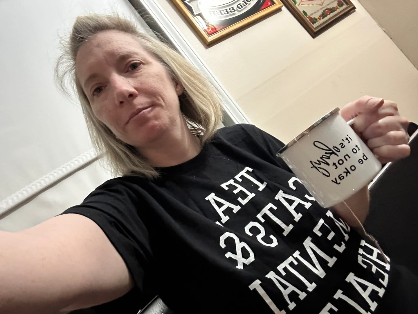 Customer photo review of It's okay to not be okay Campfire Mug