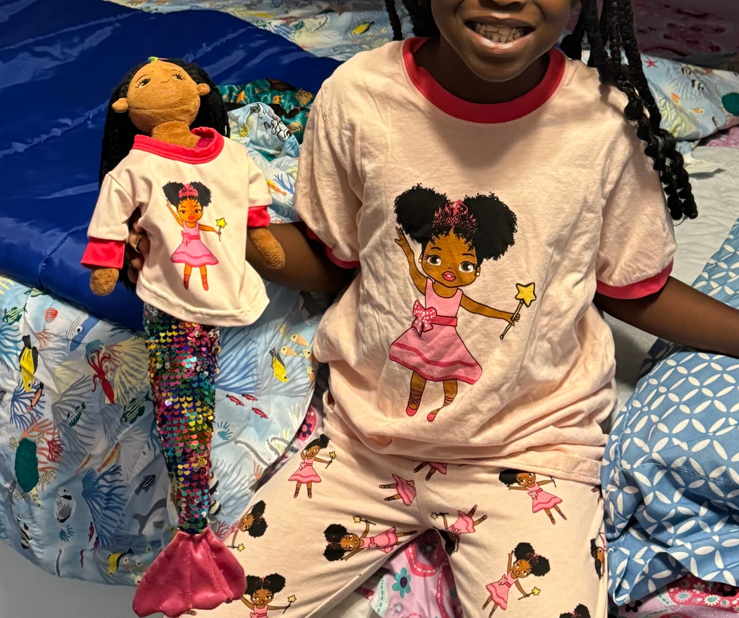 Customer photo review of Fairy Princess Girls Cotton short sleeve Pajamas sleepwear loungewear 2 pc