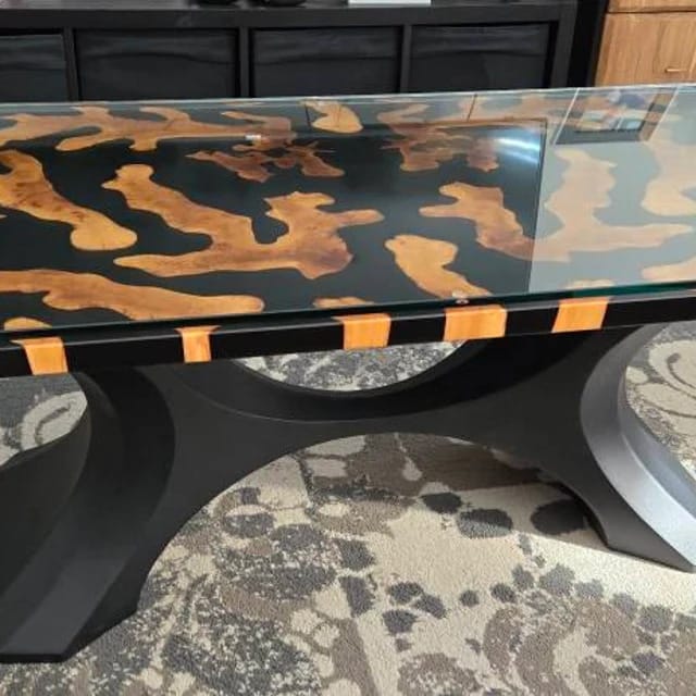 Customer photo review of Coffee Table Base 208 Haru 16H Modern Handmade Furniture