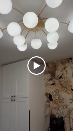 Customer video review of Blossom 12-Light Opal Glass Bubble Semi Flush Chandelier