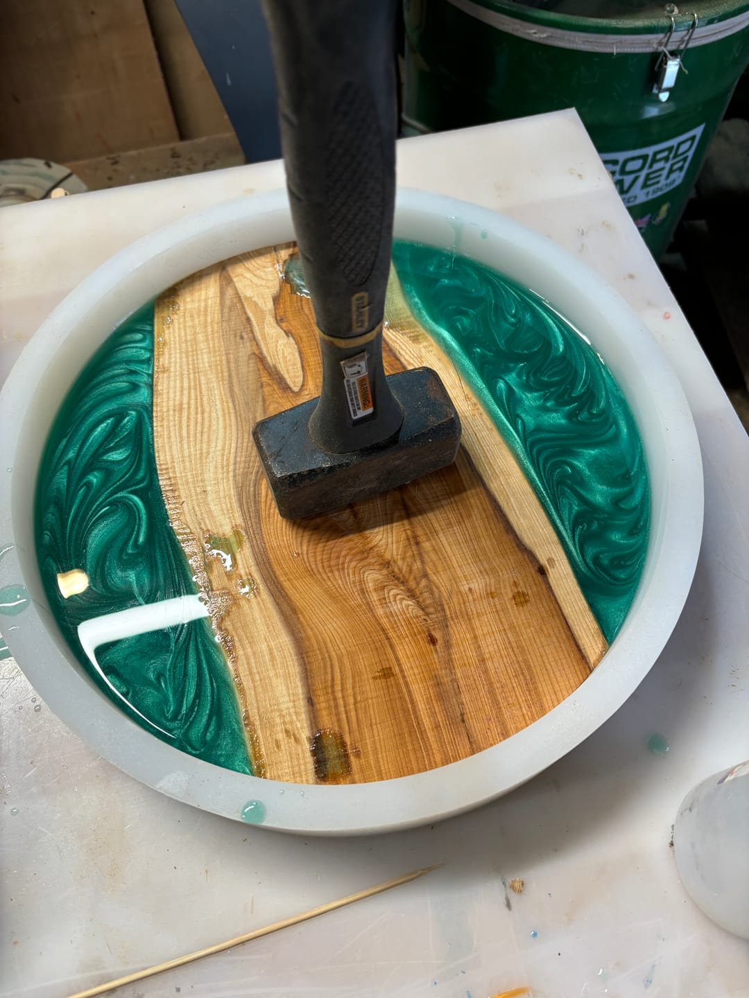 Customer photo review of 12" Circle + Clock Dials Style 2 Acrylic Router Template