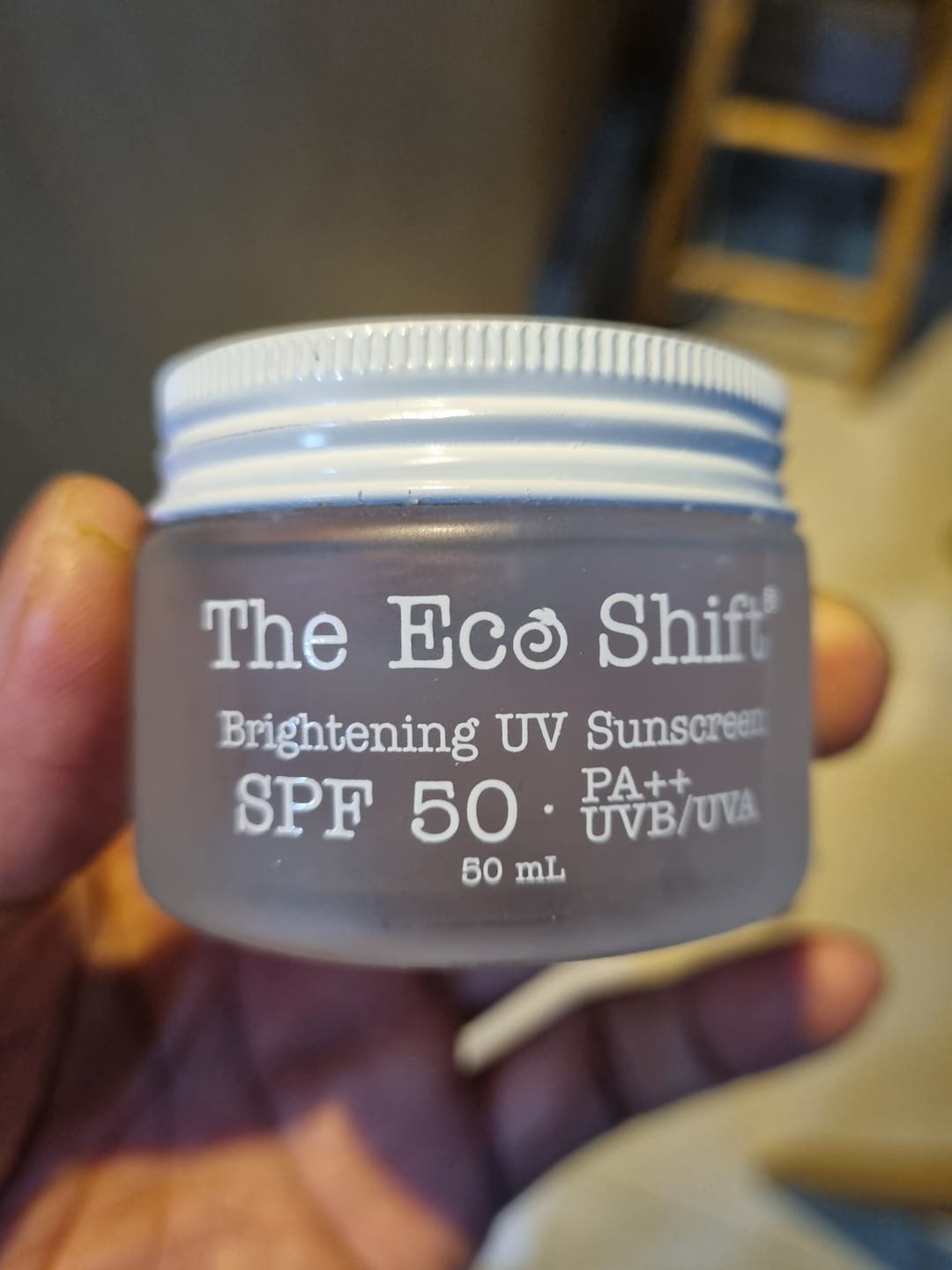 Customer photo review of Brightening UV Sunscreen & Skin Primer with SPF 50