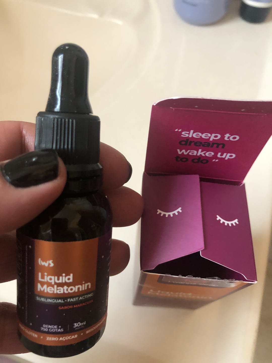 Customer photo review of Melatonina Líquida IWS 30ml Maracujá