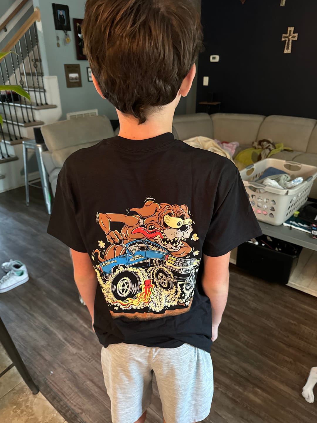 Customer photo review of Hotrod OBS Truck BoxerFink Shirt