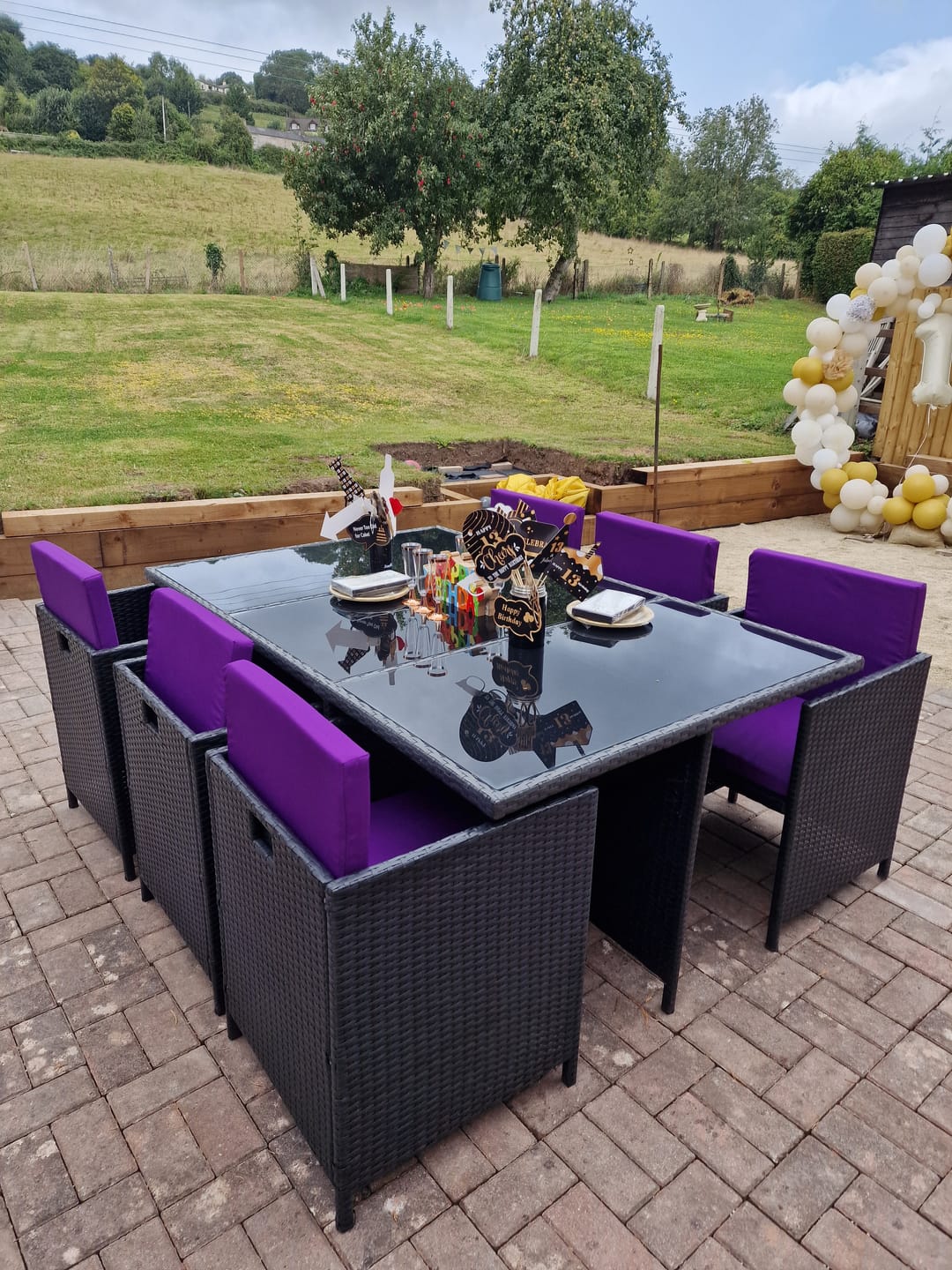 Customer photo review of Water-Resistant Rattan Furniture Chair Seat Pad