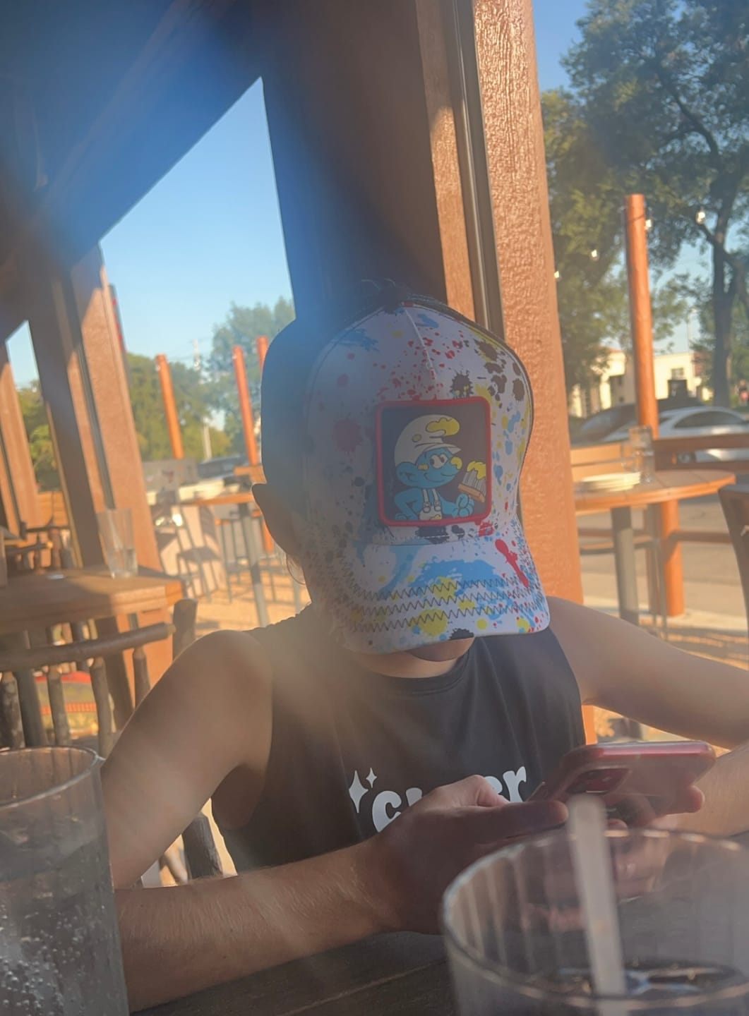 Customer photo review of OVERLORD X Smurfs: Painter Smurf Trucker Cap