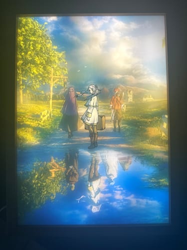 Customer photo review of Frieren: Beyond Journey’s End Anime LED Light Up Painting - Glowing Frame
