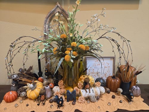 Customer photo review of Orange Pumpkin Carved Moving Flame