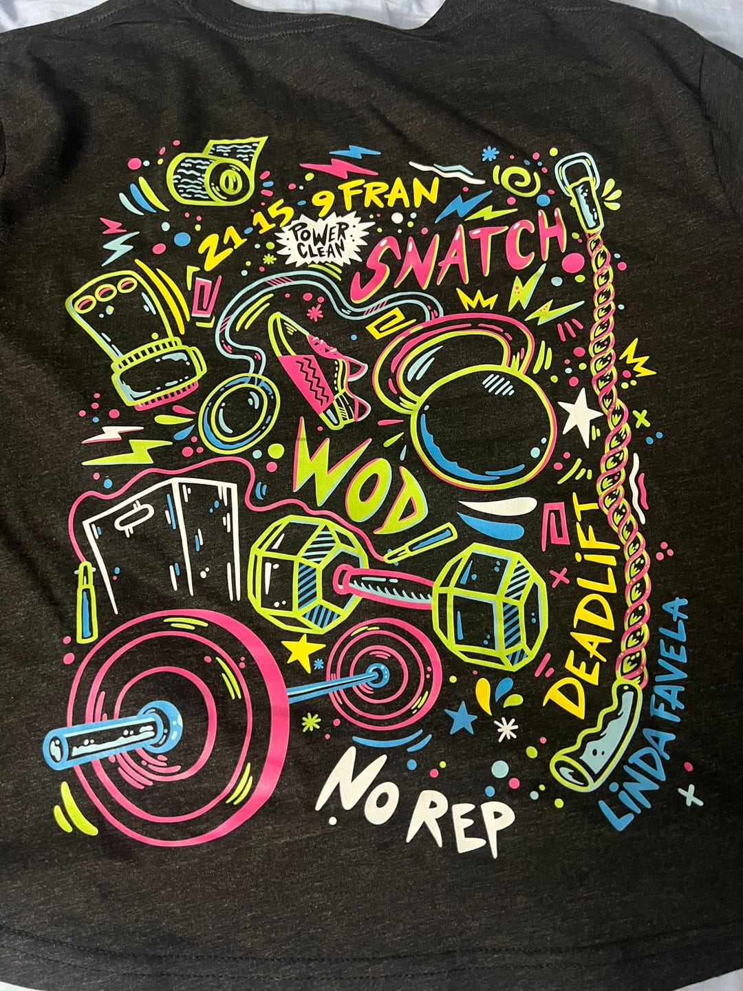 Customer photo review of WORKOUT WOMAN T-SHIRT - NAVY/BLACK