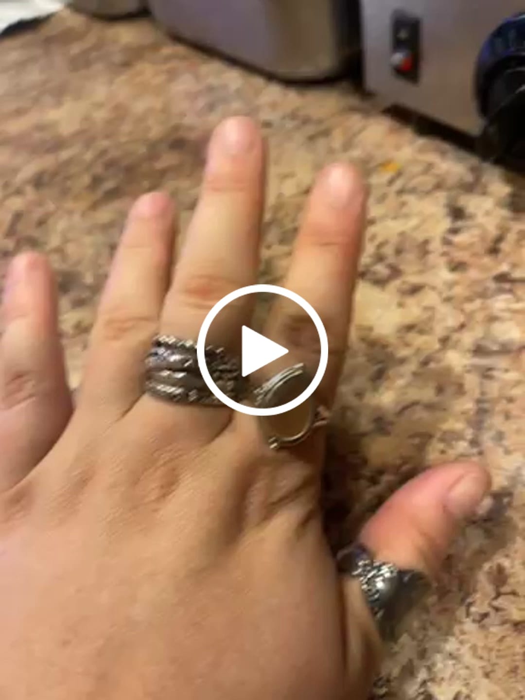 Customer video review of Women's Wide Band Silver Ring with Boho Engraving